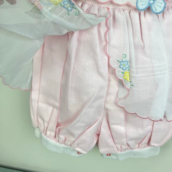 Vintage Narci Stell Pink Ruffle Romper 3T NWT - Picture 5 of 10